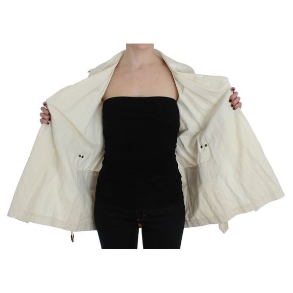 PLEIN SUD White Trench Coat Women's Jacket